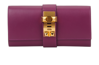 Medor 23 Clutch in Tadelakt Anemone, front view